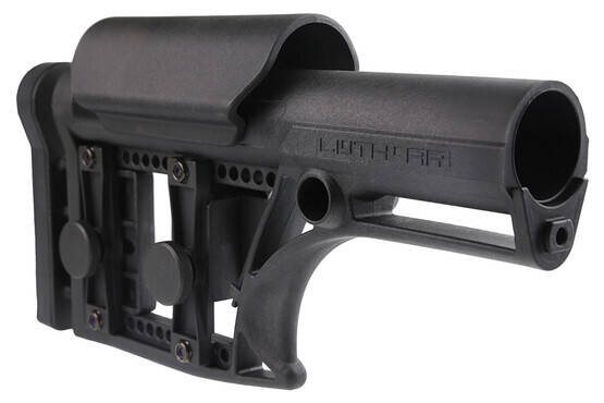 Luth AR MBA 1 Modular Buttstock Assembly for AR 15 or AR 10 designed for fixed rifle length buffer tube and is skeletonized